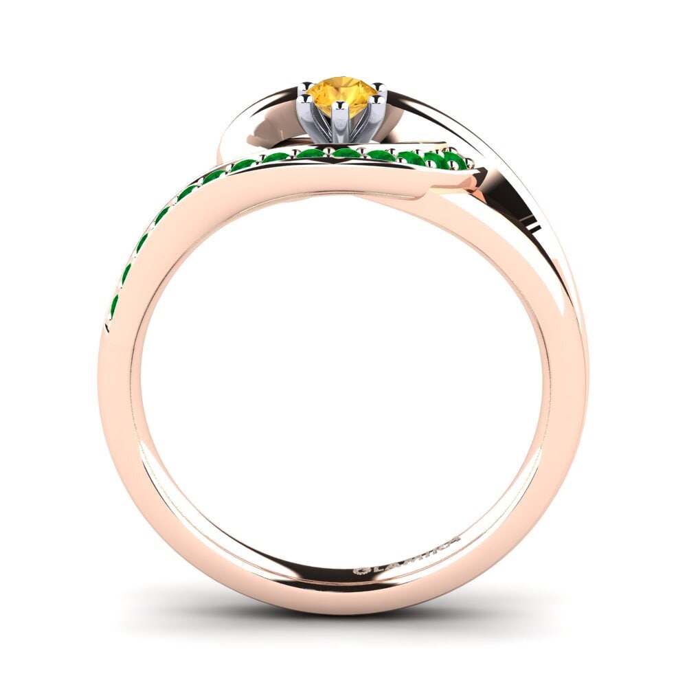 Citrine Engagement Ring Trina 0.1 crt
