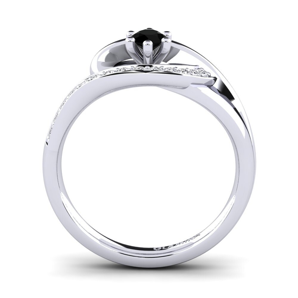 Black Diamond Engagement Ring Trina 0.16 crt
