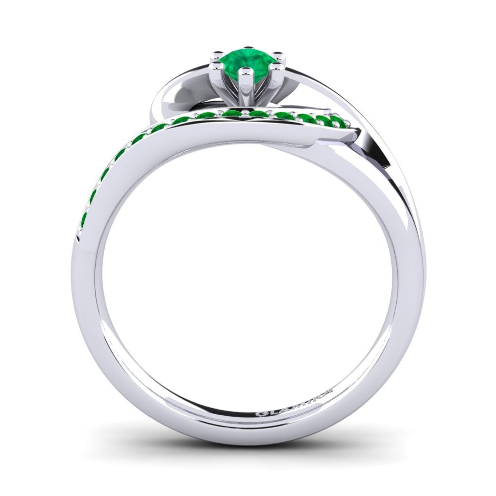 Emerald Engagement Ring Trina 0.16 crt