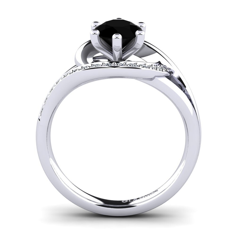 Black Diamond Engagement Ring Trina 0.8 crt