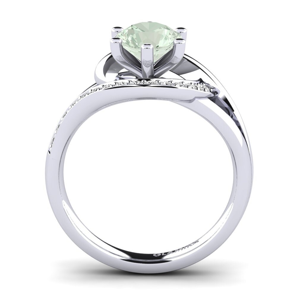 Amatista verde Anillo de compromiso Trina 1.0 crt