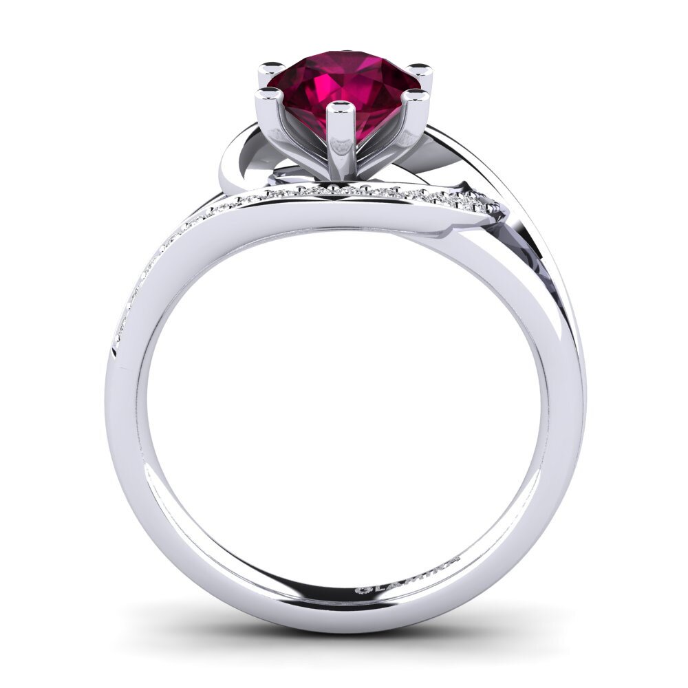 Rhodolite Garnet Engagement Ring Trina 1.0 crt