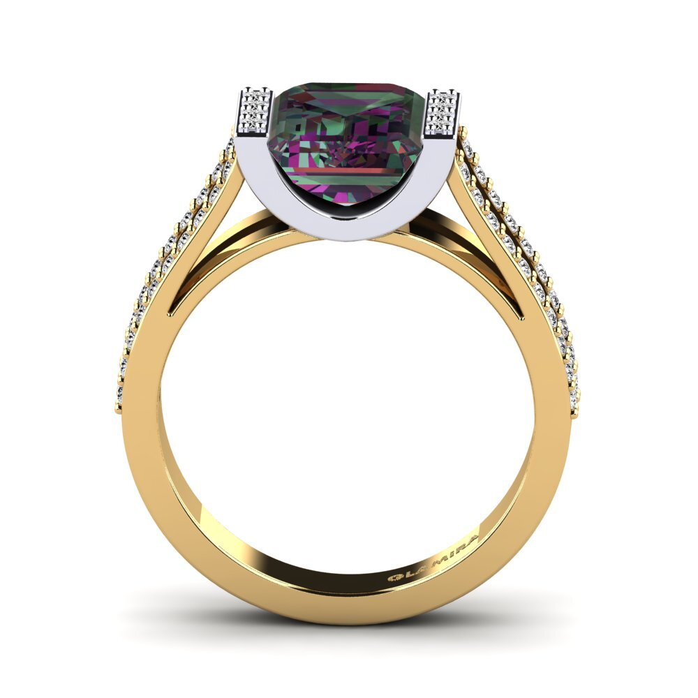 Mystic Topaz Engagement Ring Trinetta