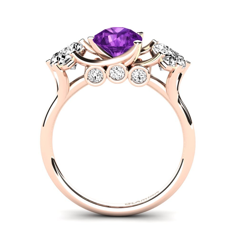 Amatista Anillo de compromiso Trissina