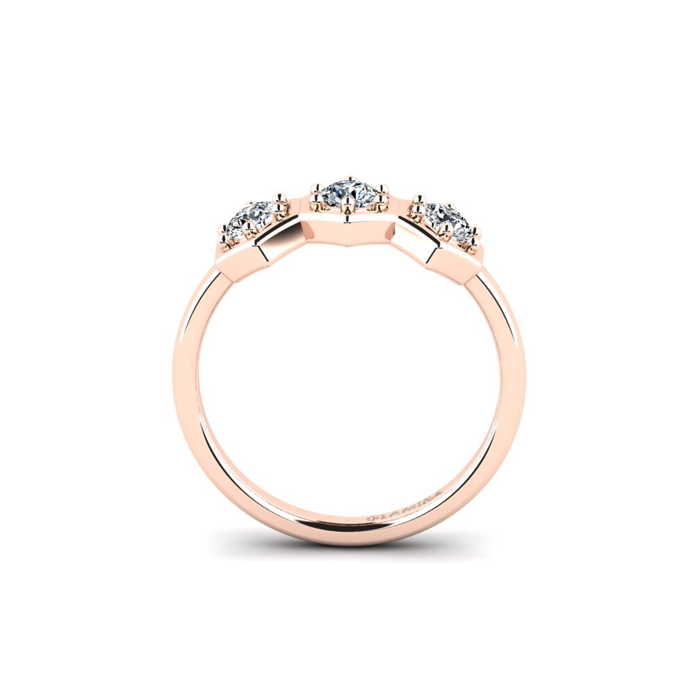 18ct Rose Gold Engagement Ring Trucide
