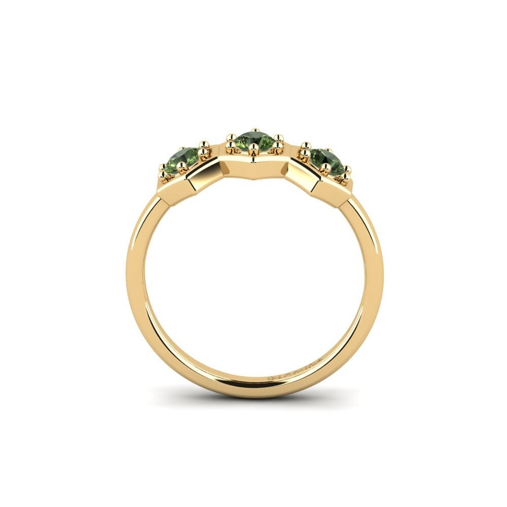 Green Sapphire Engagement Ring Trucide