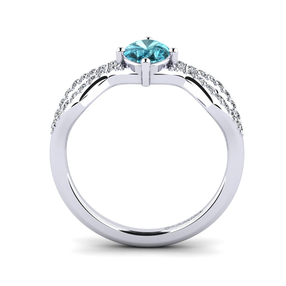 Blue Zircon Women's Ring Tspr