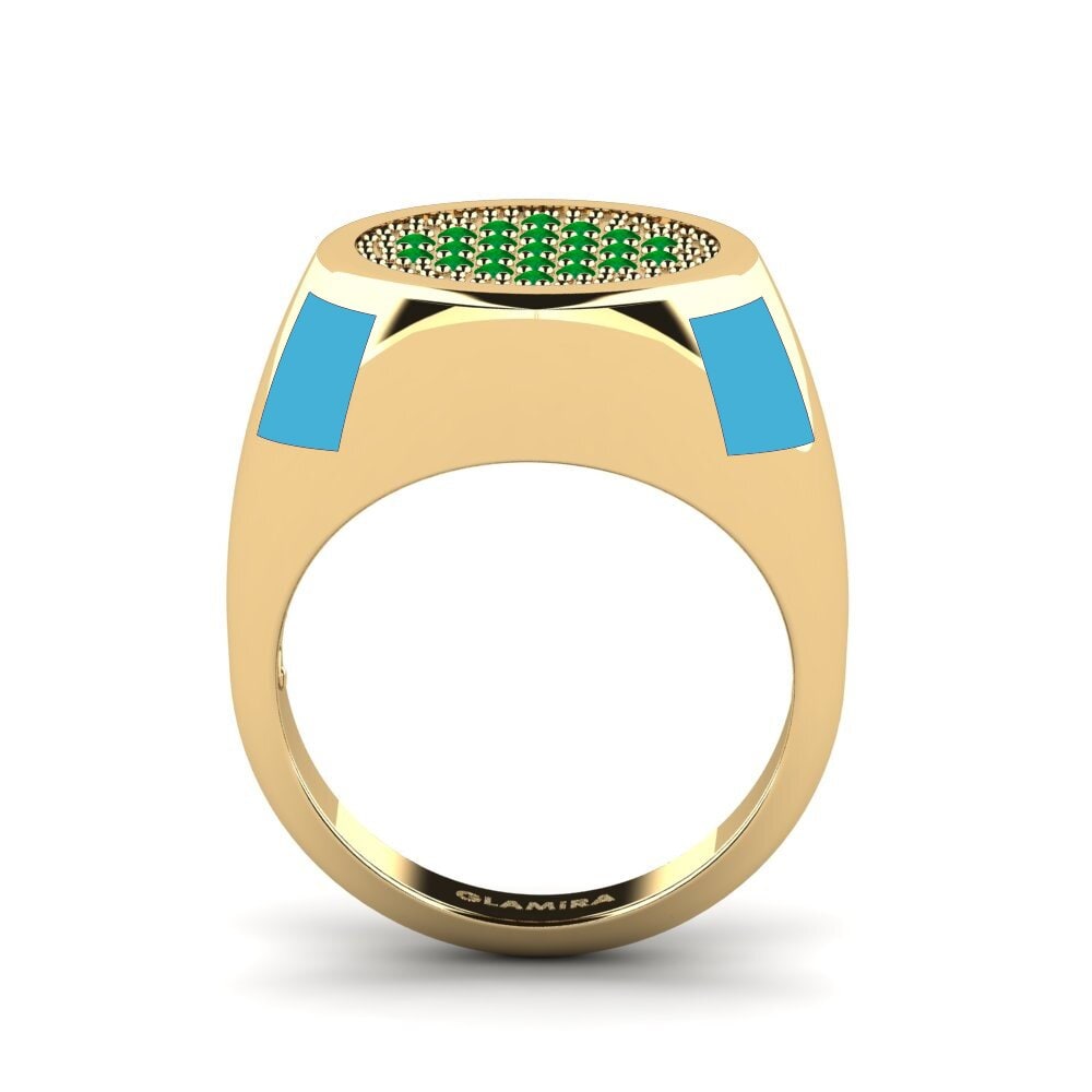 Emerald Pinky Ring Ttrund
