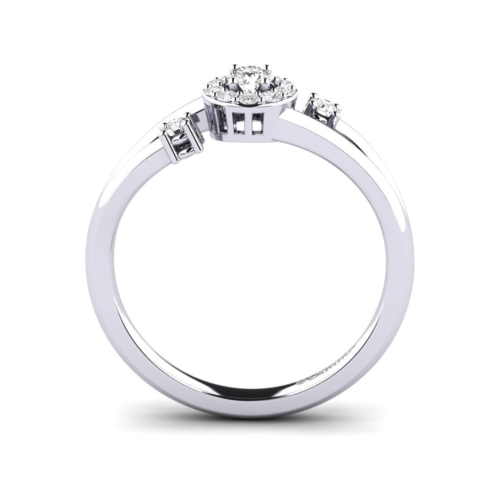 Zafiro blanco Anillo de compromiso Turtwig