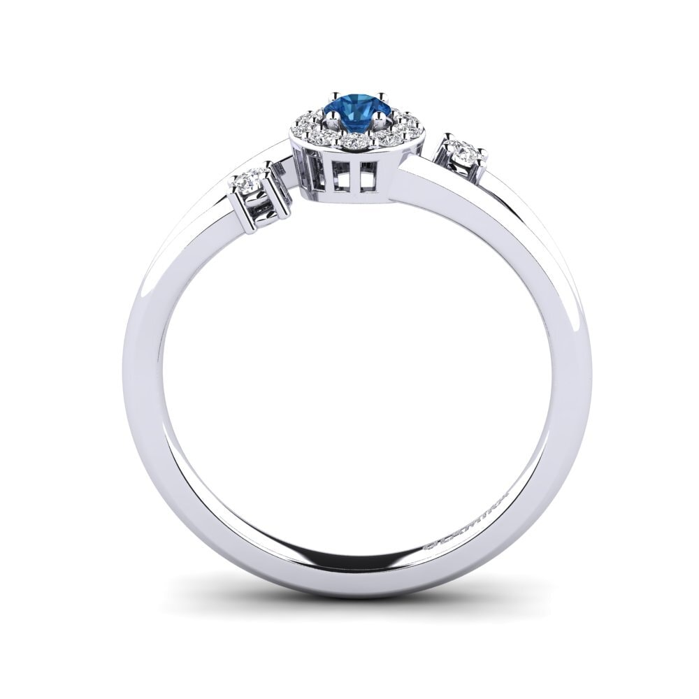 Dark Blue Zirconia Engagement Ring Turtwig