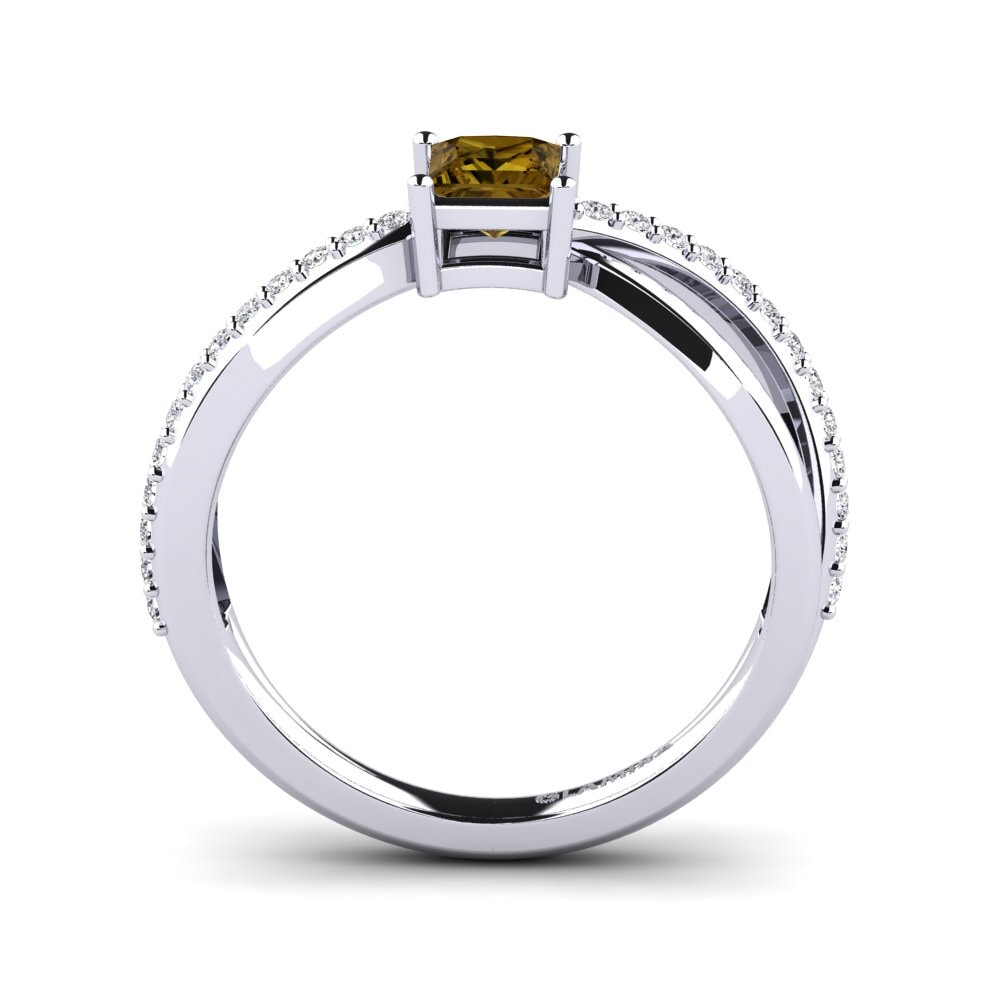 Brown Zircon Engagement Ring Tyrogue