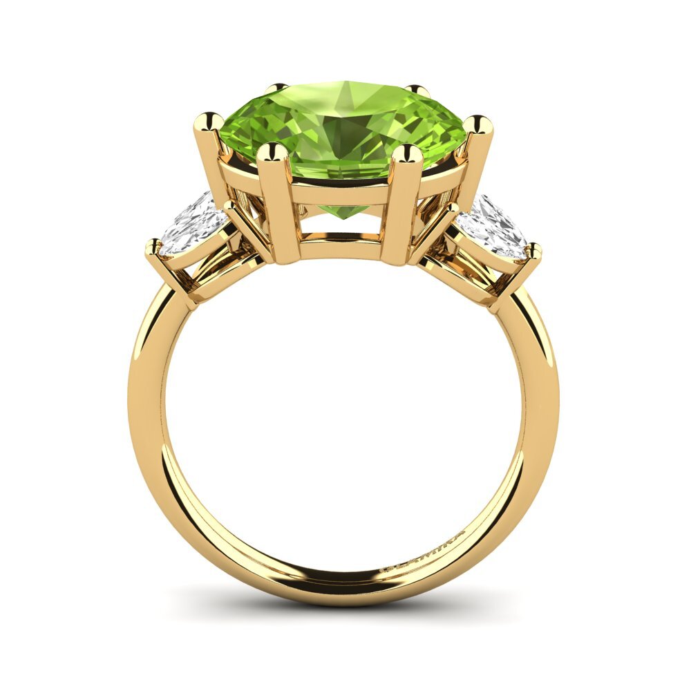 14k Oro Amarillo Anillo Ujana