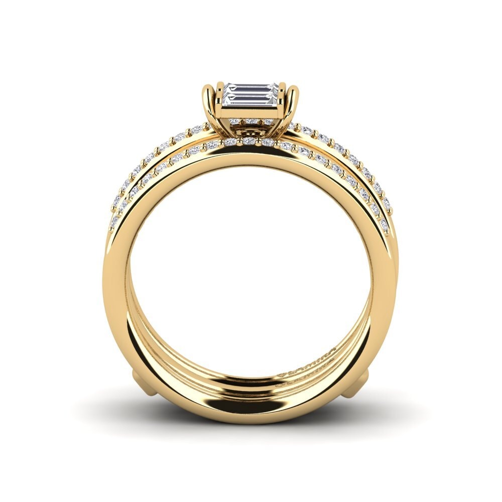Labor-gezüchteter Diamant Ring Ulamb - SET