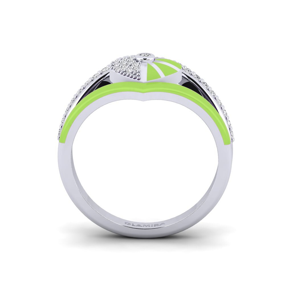 14ct White Gold Ring Ultramarine