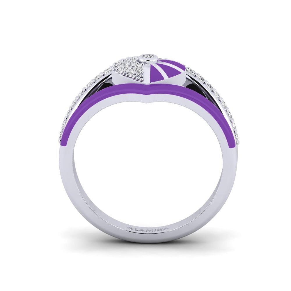 14ct White Gold Ring Ultramarine
