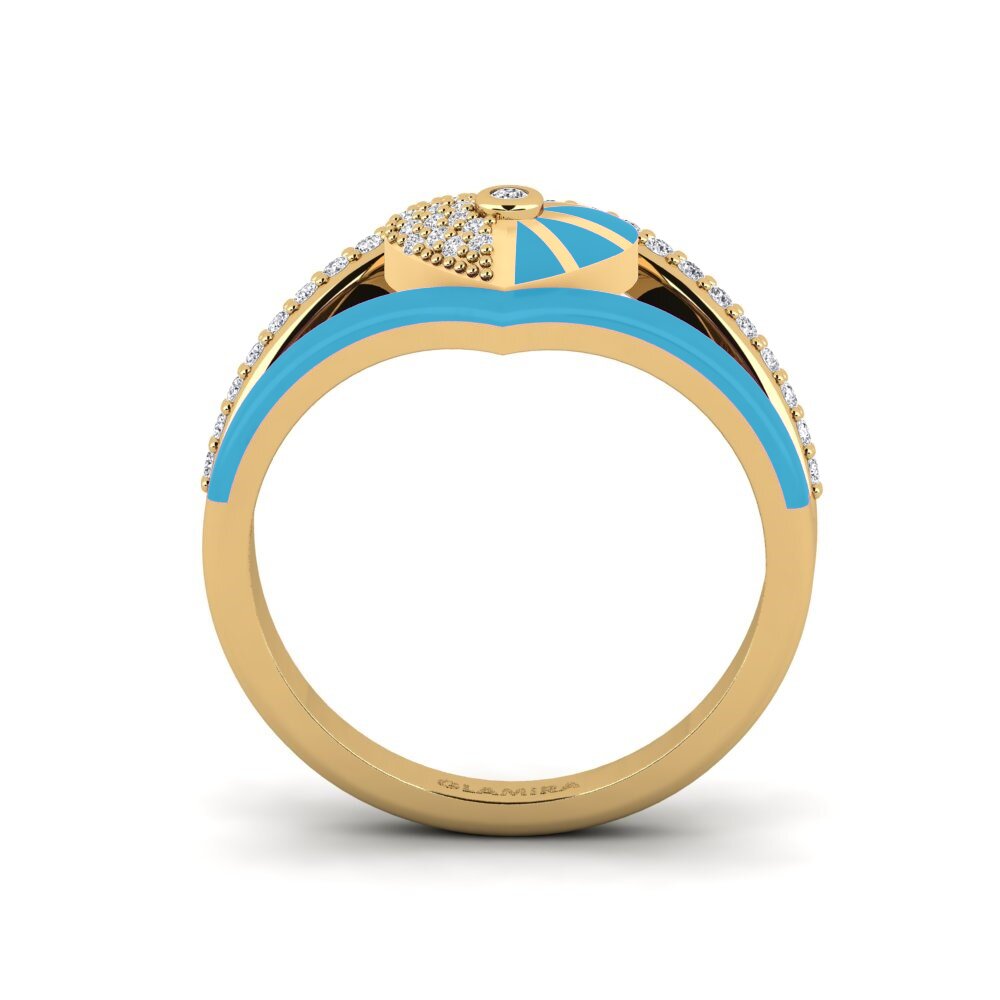 Gelbgold 750 Ring Ultramarine