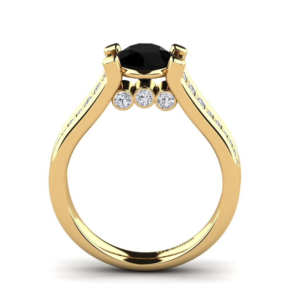 Black Sapphire Engagement Ring Umbria