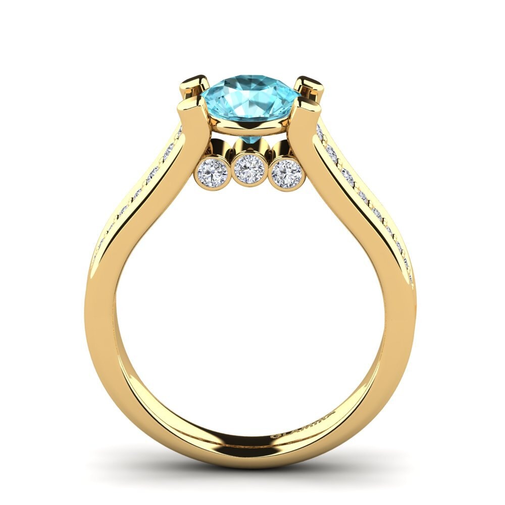 Blue Zircon Engagement Ring Umbria