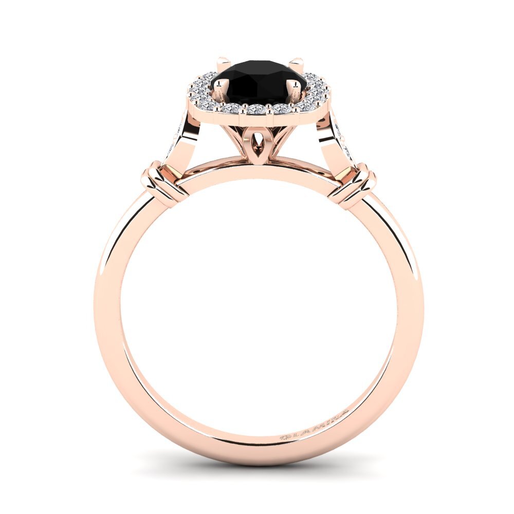 Black Onyx Engagement Ring Magdalen