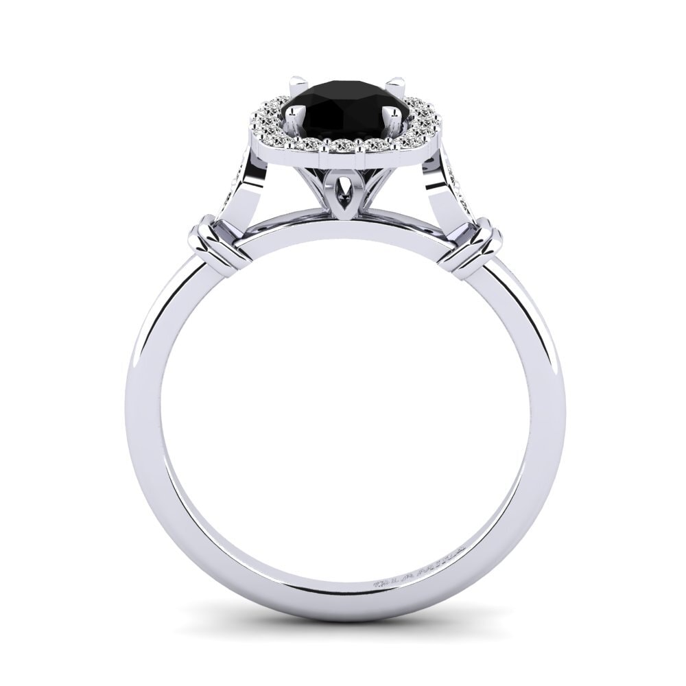 Ónix Negro Anillo de compromiso Magdalen