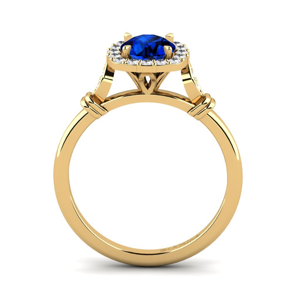 14k Oro Amarillo Anillo de compromiso Magdalen