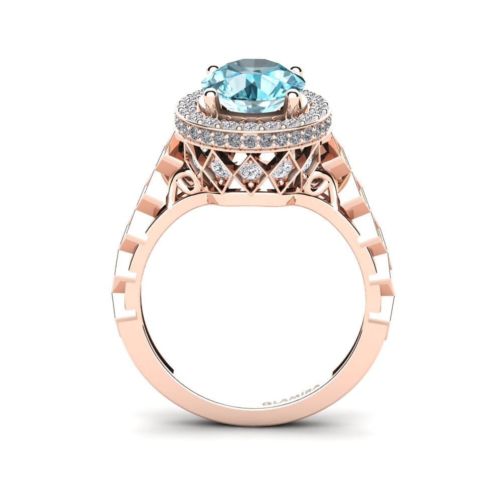 Blue Zircon Engagement Ring Margo