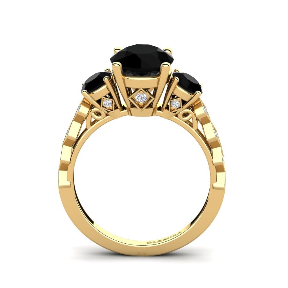 Black Diamond Engagement Ring Marhta