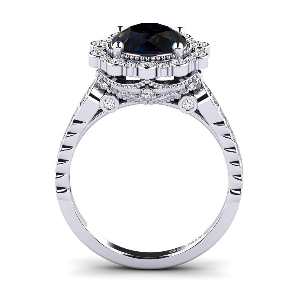 Opalo Negro Anillo de compromiso Marine