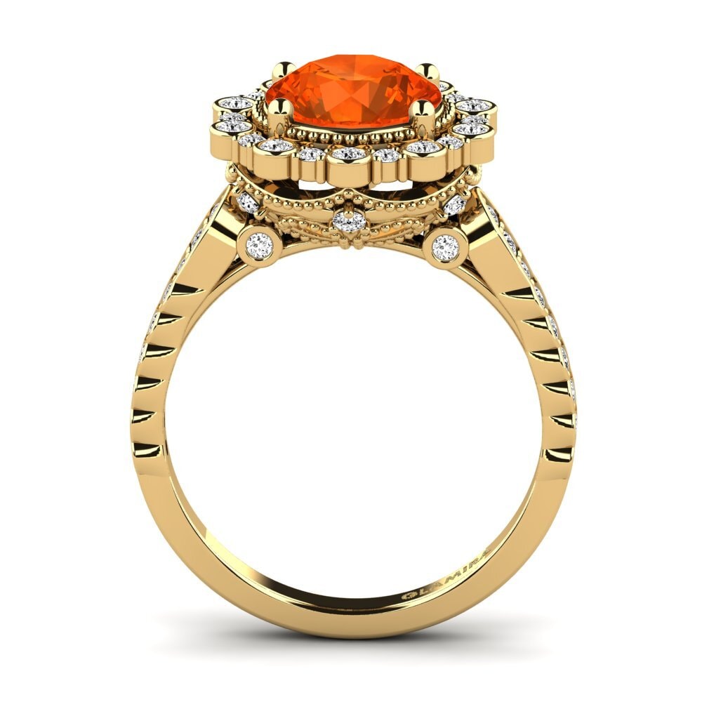 Ópalo Fuego Anillo de compromiso Marine