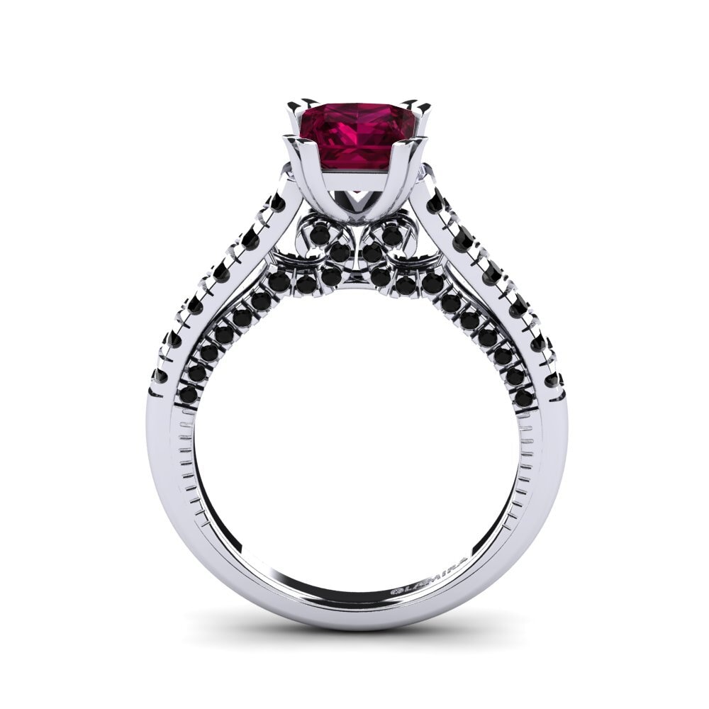 Rhodolite Garnet Engagement Ring Merlene
