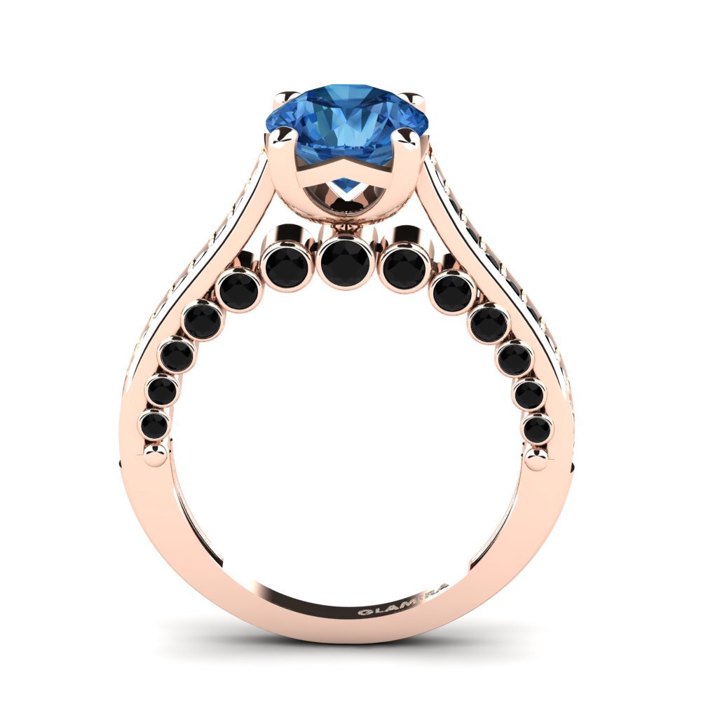 Circonita Azul Oscuro Anillo de compromiso Sonja
