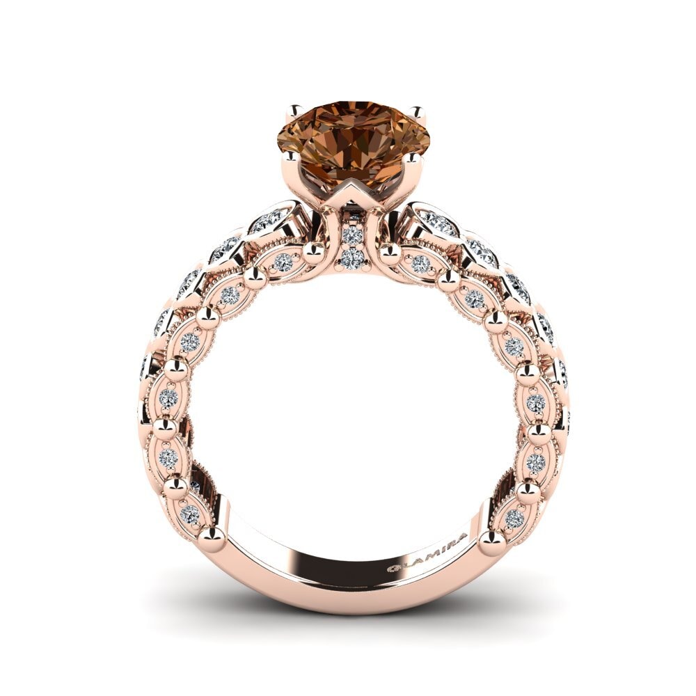 Brown Diamond Engagement Ring Tien