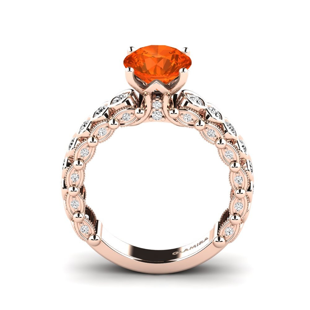 Ópalo Fuego Anillo de compromiso Tien