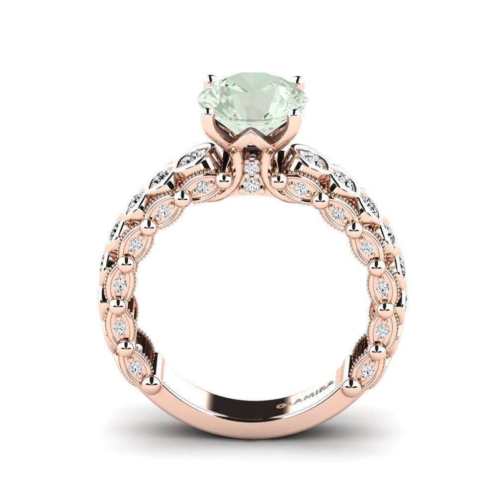 Amatista verde Anillo de compromiso Tien