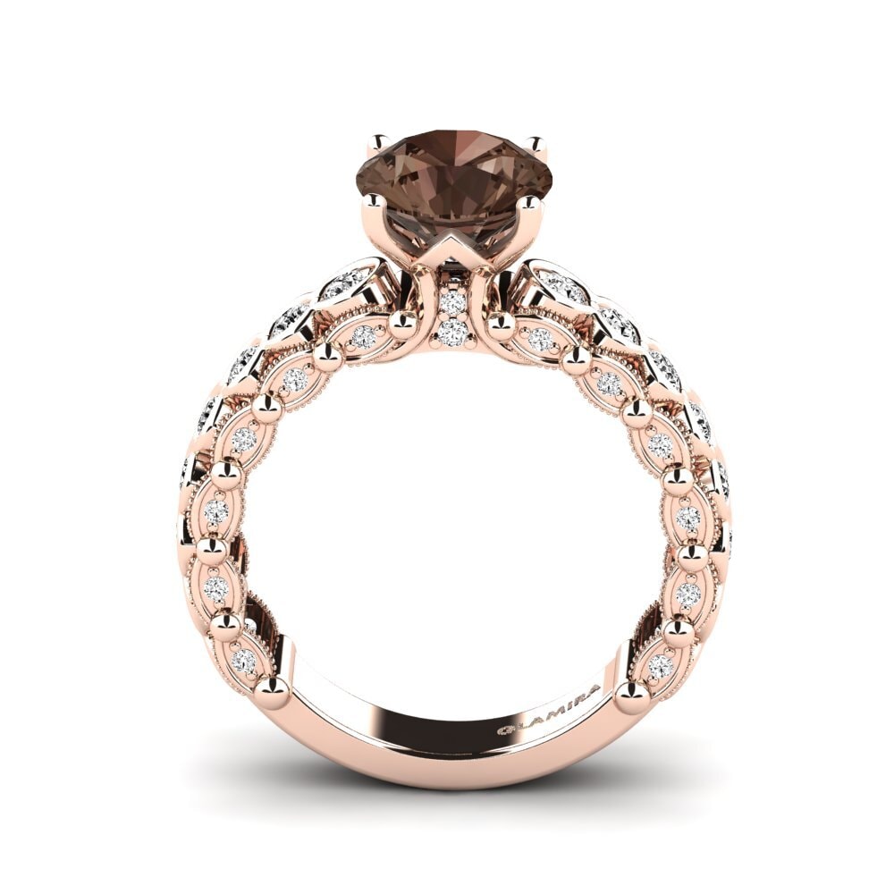 Smoky Quartz Engagement Ring Tien