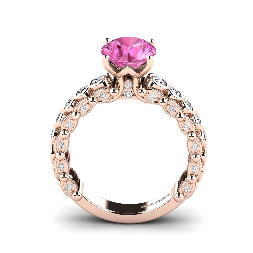 Topacio Rosa Anillo de compromiso Tien