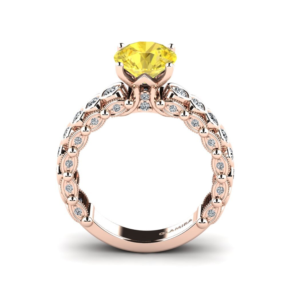 Yellow Sapphire Engagement Ring Tien