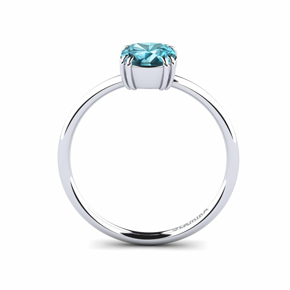 Blue Zircon Engagement Ring Vaisselle