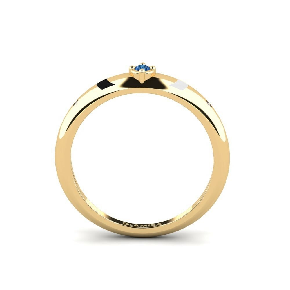 Circonita Azul Oscuro Anillo Valenza