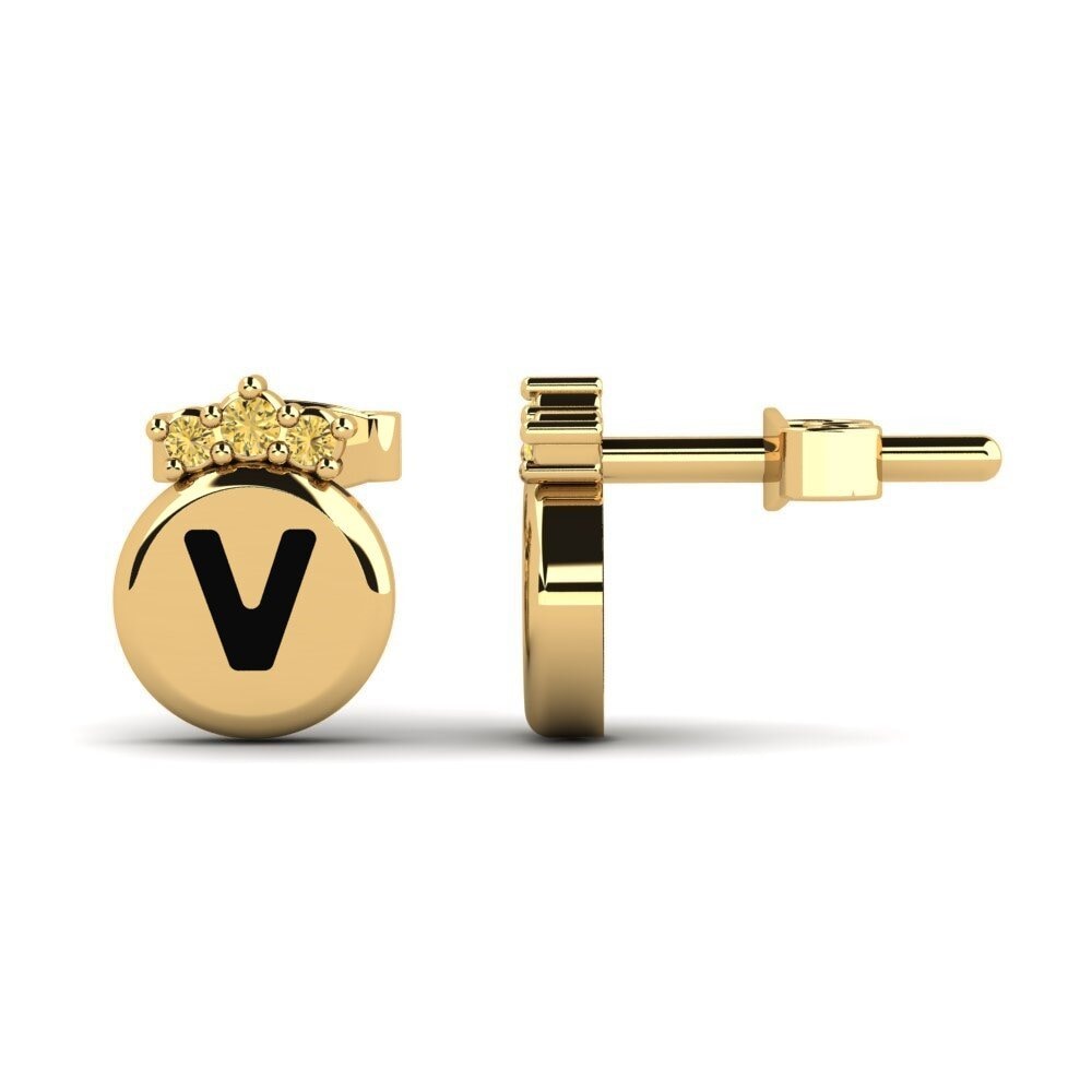 Yellow Diamond Women's Earring Vanita V
