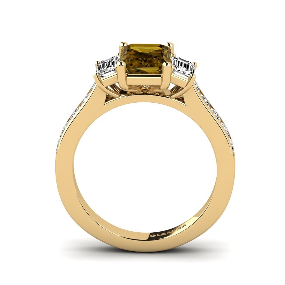 Brown Zircon Engagement Ring Vapha