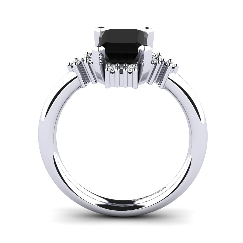 Ónix Negro Anillo de compromiso Varese