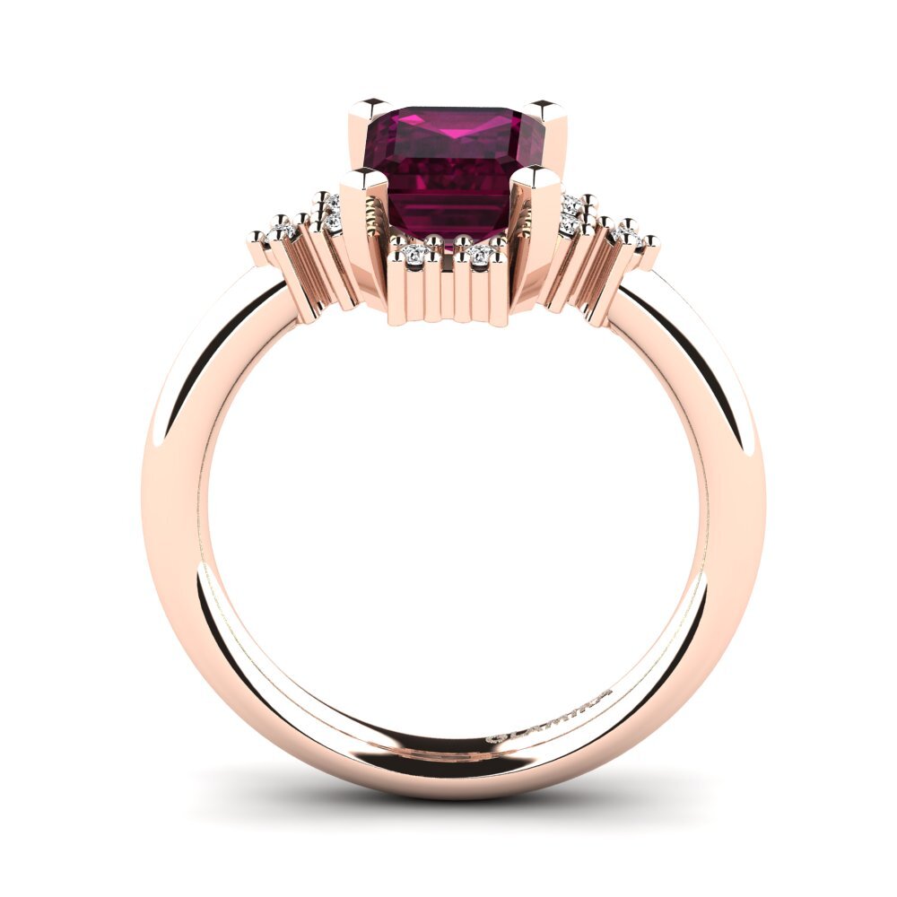 Rhodolite Garnet Engagement Ring Varese