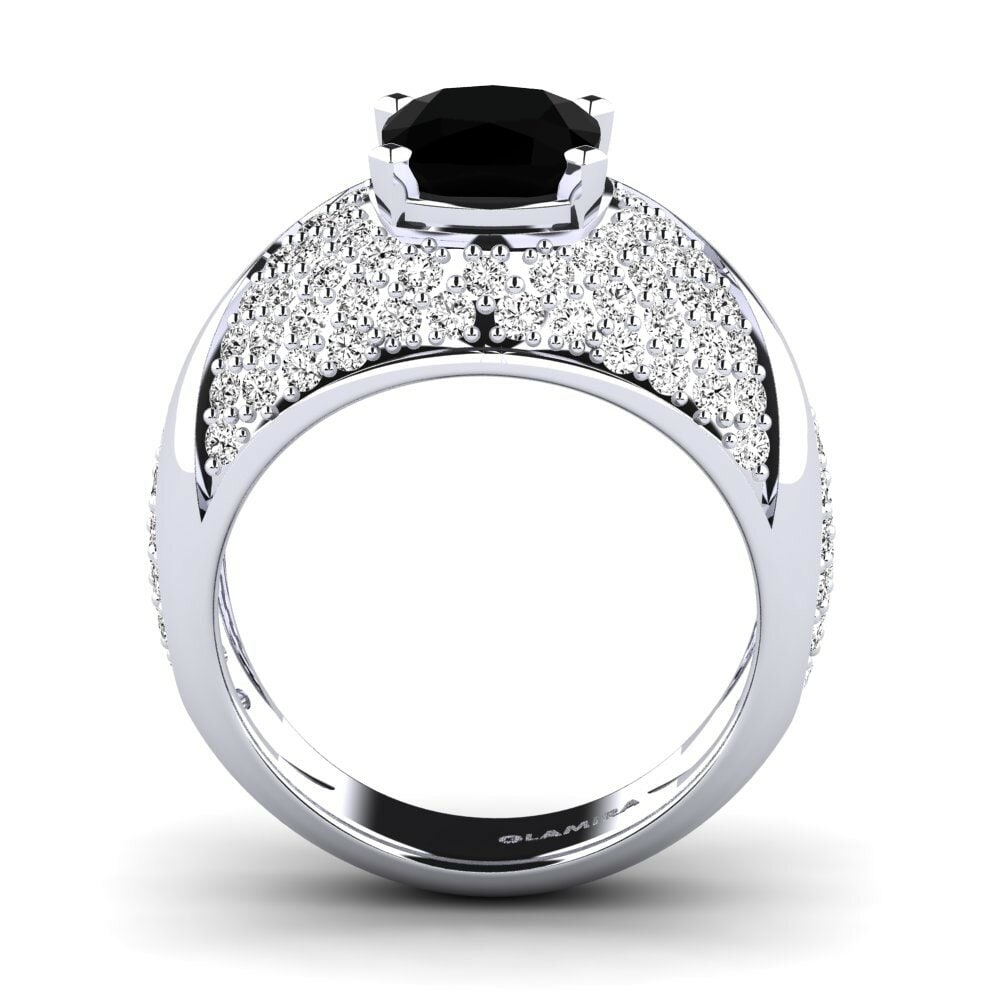 Black Onyx Engagement Ring Velaria