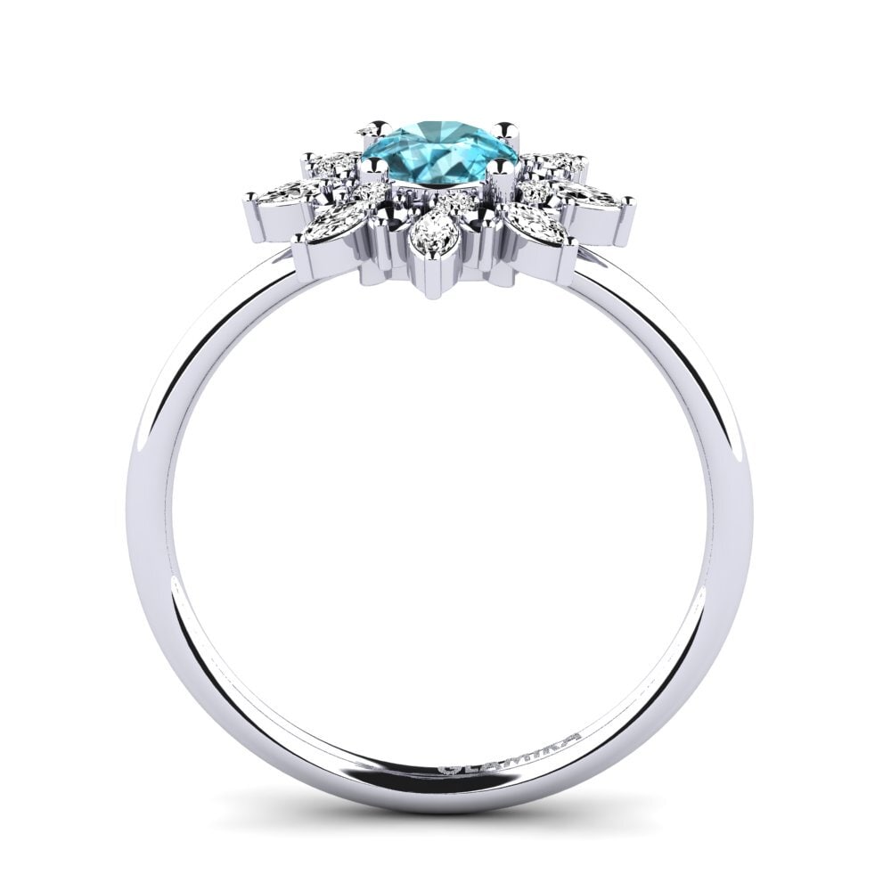 Blauer Zirkon Ring Vena