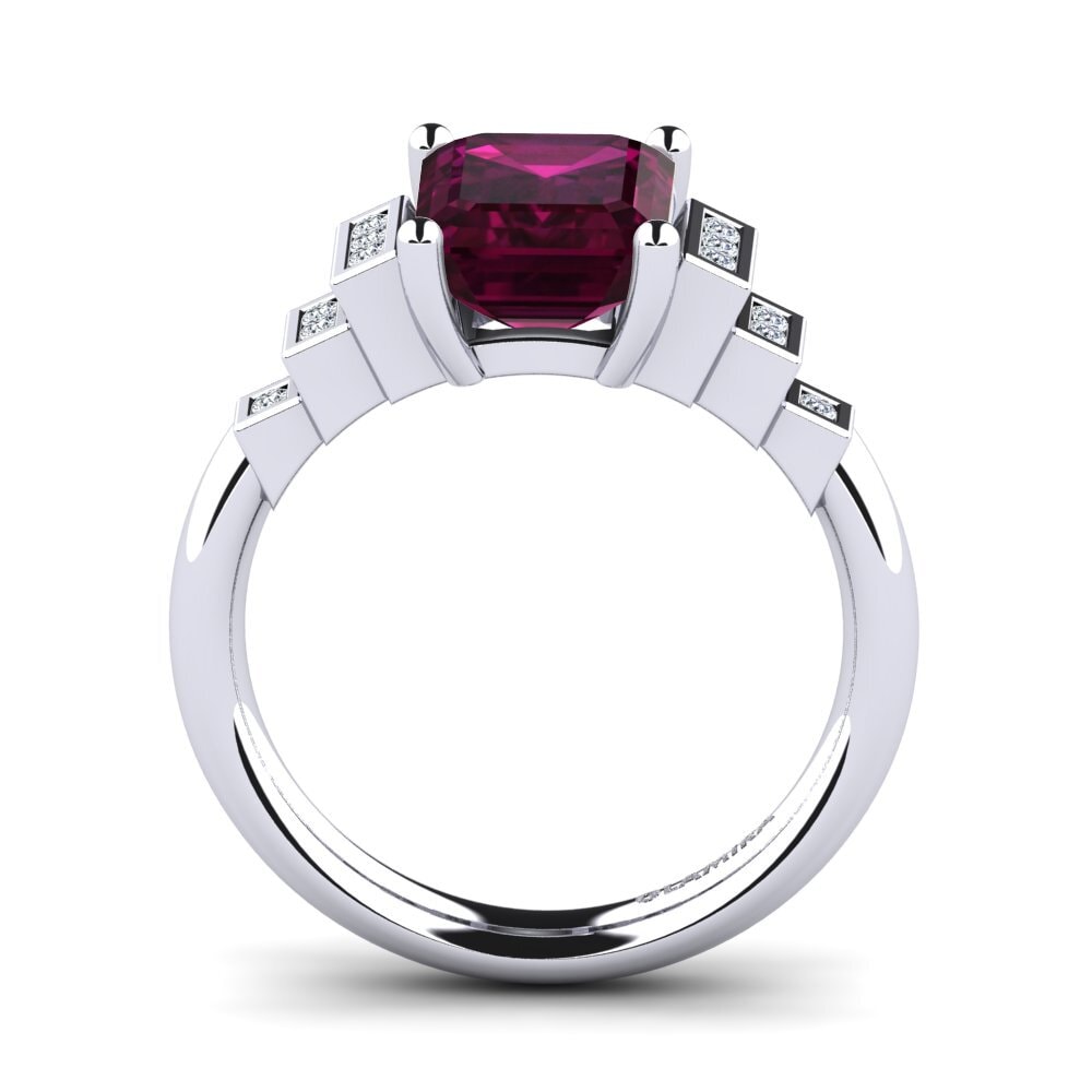 Rhodolite Garnet Engagement Ring Verona