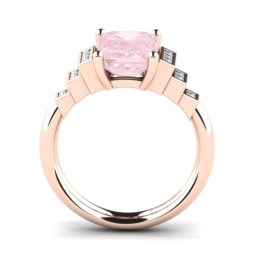 18k Oro Rosa Anillo de compromiso Verona