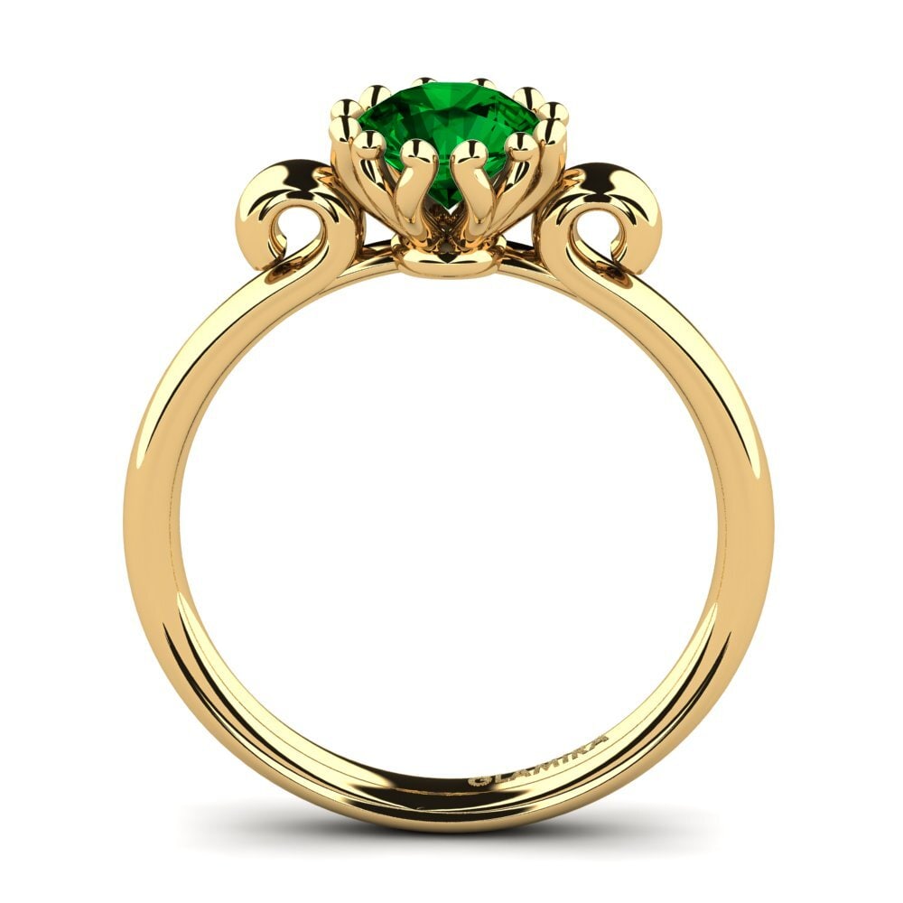 Green Zirconia Engagement Ring Veta