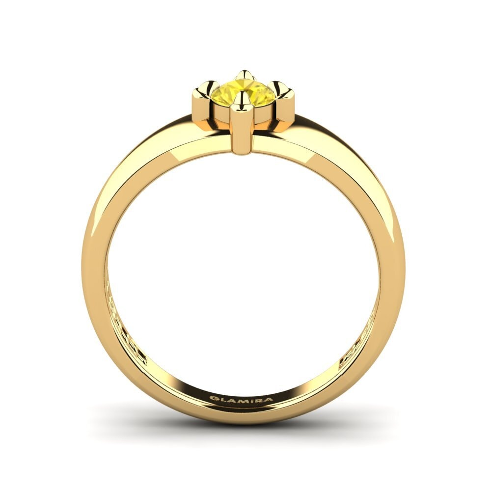 9ct Yellow Gold Yellow Sapphire Men's Ring Viaggio