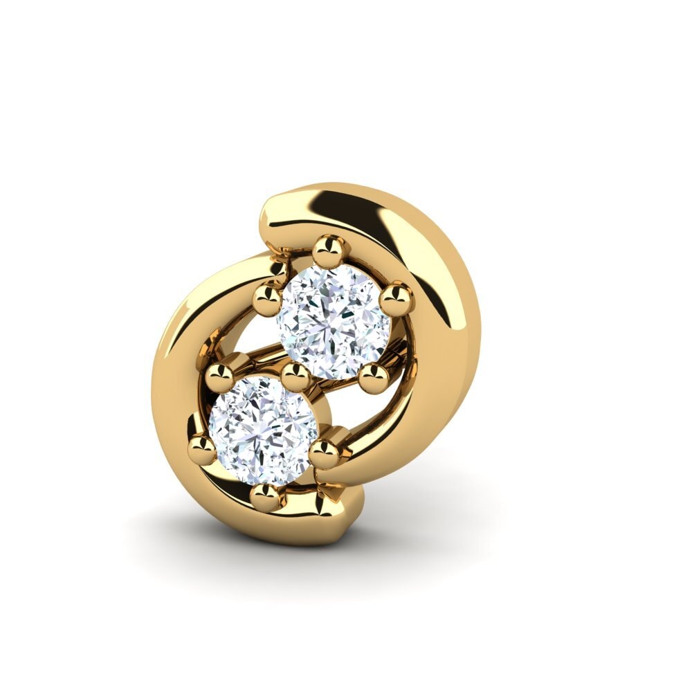 Achetez GLAMIRA Piercing Nez Vidore en Or Jaune 750 Diamant 0.024 ...